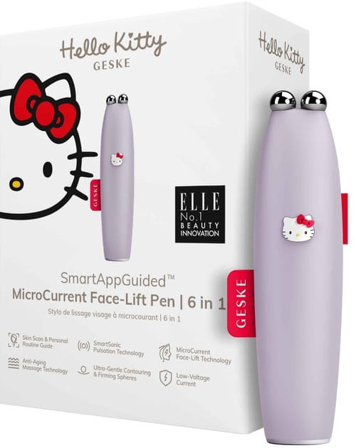 Мікрострумова ручка для підтяжки обиччя Geske MicroCurrent Face-Lift Pen 6 в 1 by Hello Kitty Purple (HK000014PU01)