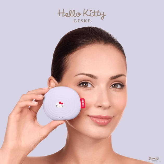 Електронна звукова щітка для обличчя Geske Sonic Facial Brush 4 в 1 by Hello Kitty Purple (HK000011PU01)