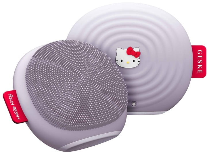 Електронна звукова щітка для обличчя Geske Sonic Facial Brush 4 в 1 by Hello Kitty Purple (HK000011PU01)