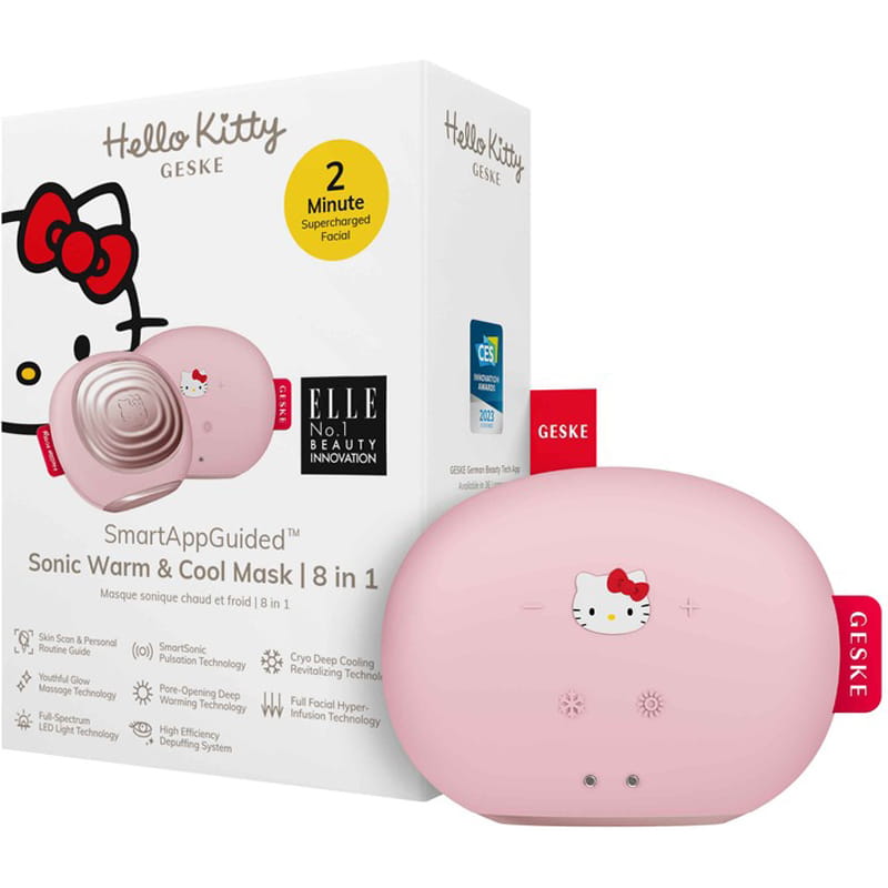 Звуковая маска тепло и холод Geske Sonic Warm & Cool Mask 8 в 1 by Hello Kitty Pink (HK000056PI01)