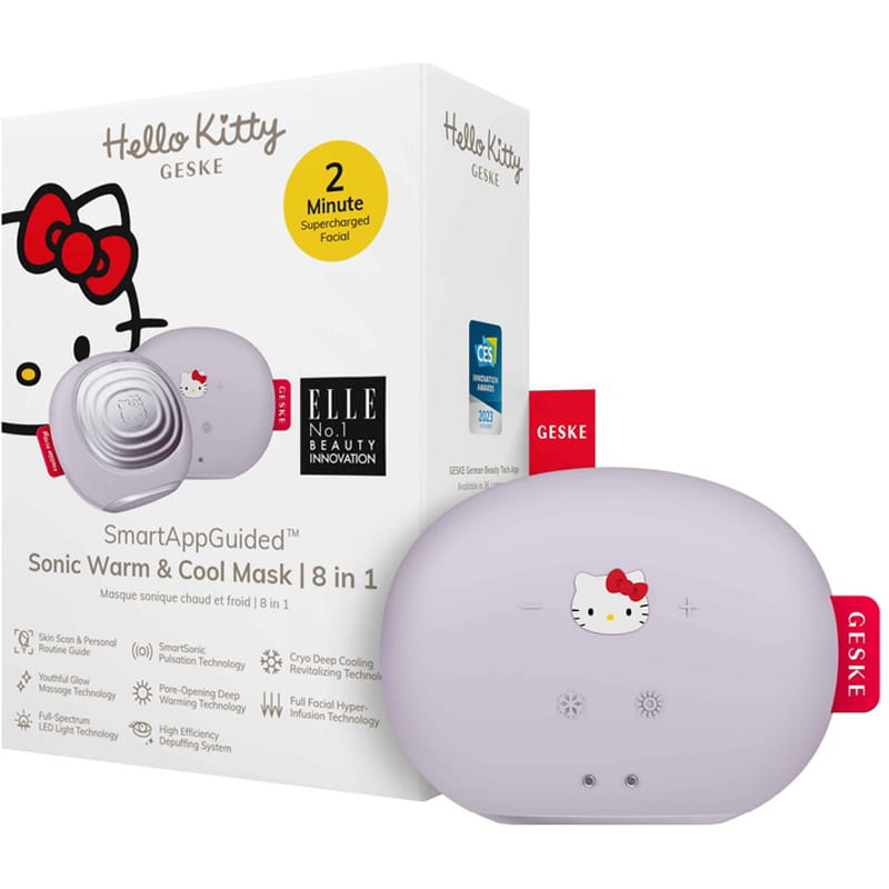 Звуковая маска тепло и холод Geske Sonic Warm & Cool Mask 8 в 1 by Hello Kitty Purple (HK000056PU01)