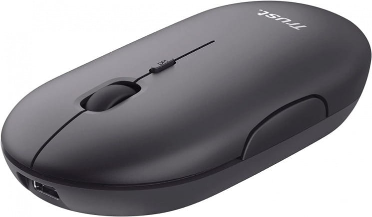 Мышь беспроводная Trust Puck Rechargeable Black (24059)
