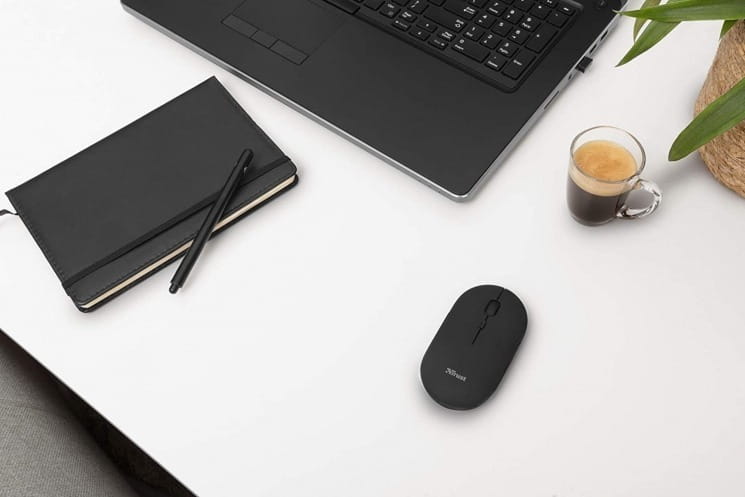 Мышь беспроводная Trust Puck Rechargeable Black (24059)