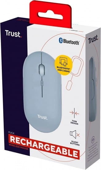 Мышь Bluetooth Trust Puck Rechargeable Blue (24126_TRUST)