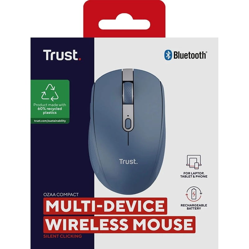 Мышь беспроводная Trust Ozaa Compact Blue (24934)