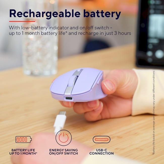 Миша бездротова Trust Ozaa Compact Multi-Device Purple (25384)