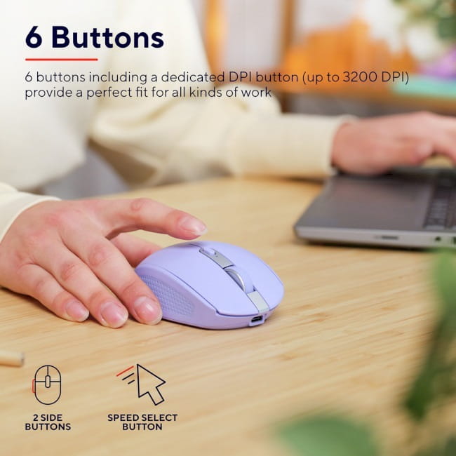 Миша Bluetooth Trust Ozaa Compact Multi-Device Purple (25384_TRUST)