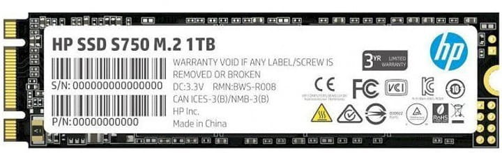 Накопичувач SSD 1TB HP S750 M.2 2280 3D NAND (16L57AA)