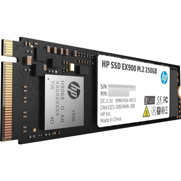 Накопичувач SSD  250Gb HP EX900 M.2 2280 3D NAND (2YY43AA)