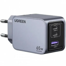 Купить Зарядное устройство Ugreen Nexode Pro X755 65W GaN (2хUSB-C+USB-A) Gray (25871) Зарядное устройство Ugreen Nexode Pro X755 65W GaN (2хUSB-C+USB-A) Gray (25871)