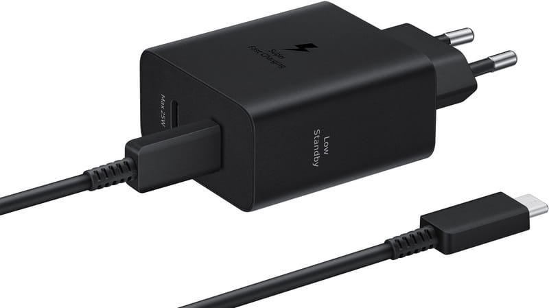 Сетевое зарядное устройство Samsung Power Adapter Type-C Cable 50W Black (EP-T5020XBEGEU)