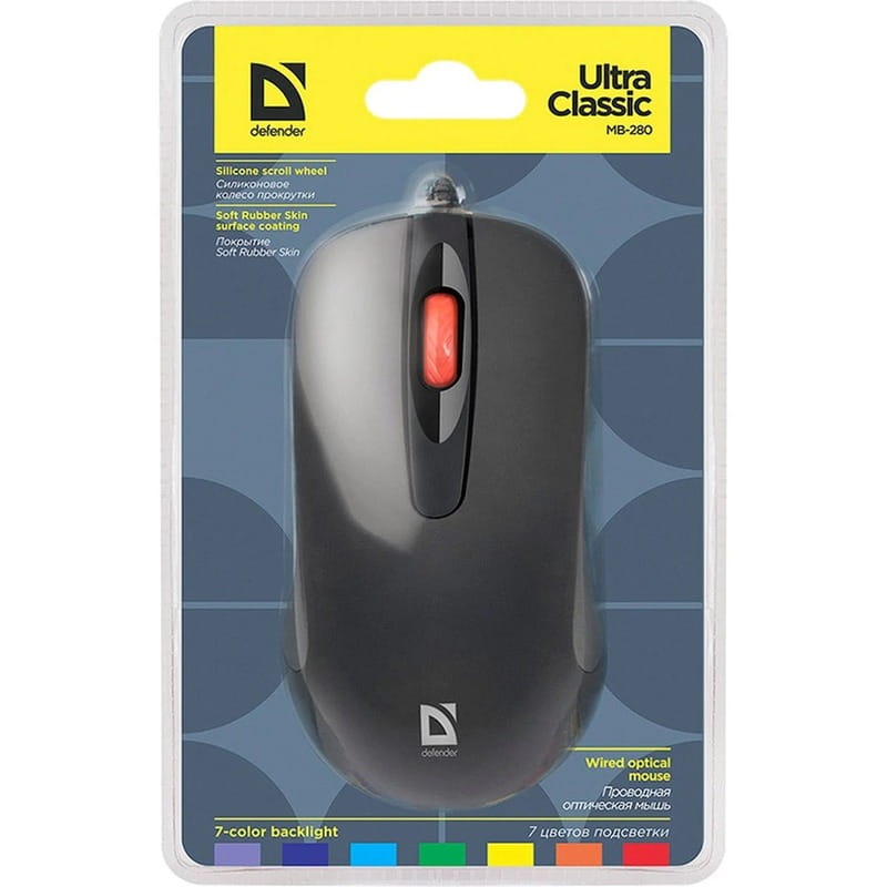 Миша Defender Ultra Classic MB-280 Black (52281)