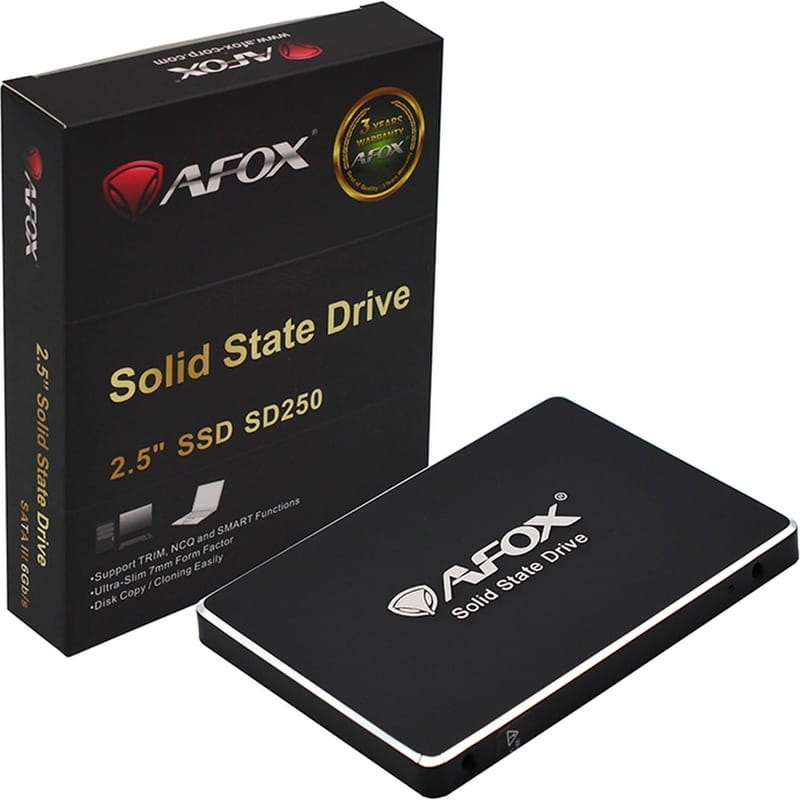 Накопитель SSD  512GB Afox SD250 2.5" SATAIII 3D NAND (SD250-512GN)