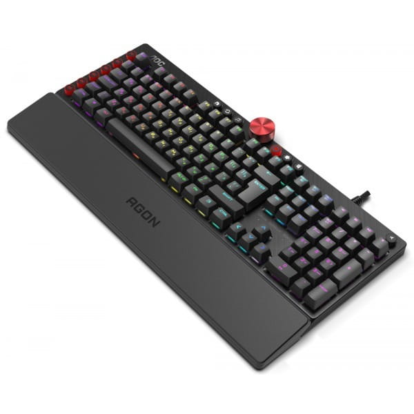 Клавiатура AOC AGK700 Gaming RGB з підставкою Black (AGK700DR2R)