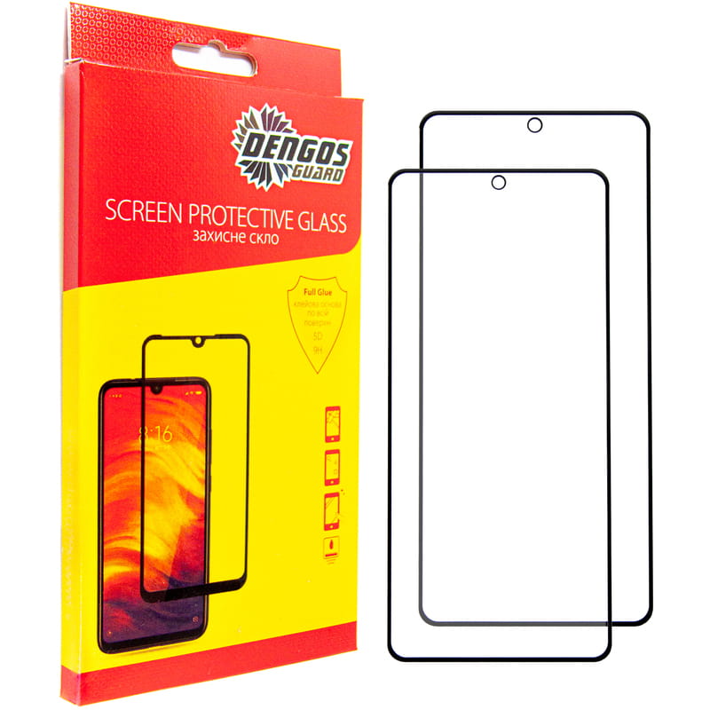 Защитное стекло Dengos для Realme C67 Black Full Glue (DG-TG2P-48)