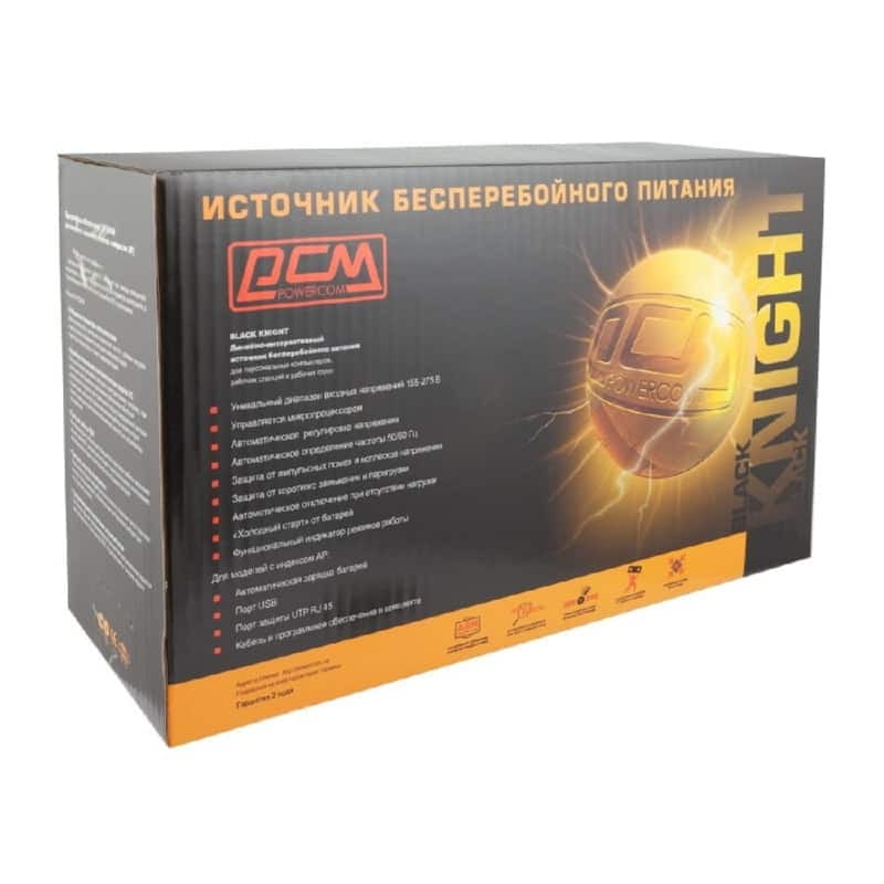 Джерело безперебійного живлення Powercom 600VA/360W Lin.int, AVR, 1 x Schuko (BNT-600A)