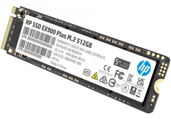 Накопитель SSD  512GB HP EX900 Plus M.2 2280 NVMe PCIe 3.0 x4 3D NAND (35M33AA)