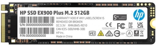 Накопичувач SSD  512GB HP EX900 Plus M.2 2280 NVMe PCIe 3.0 x4 3D NAND (35M33AA)