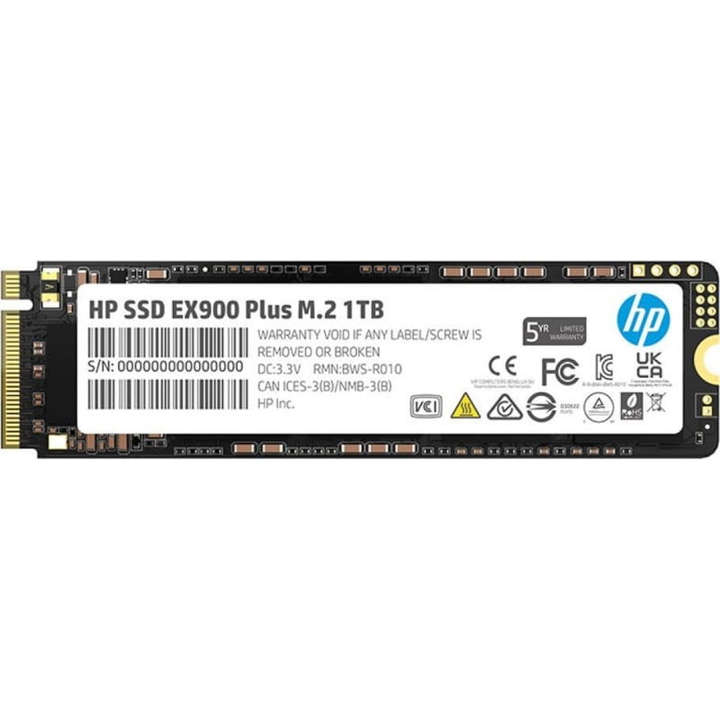 Накопитель SSD 1TB HP EX900 Plus M.2 2280 NVMe PCIe 3.0 x4 3D NAND (35M34AA)