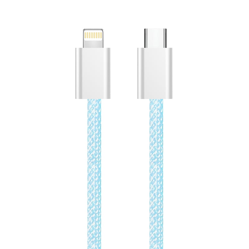 Кабель ColorWay Lightning + USB Type-C (M/M), 3.0 А, 1 м, Blue (CW-CBPDCL061-BL)