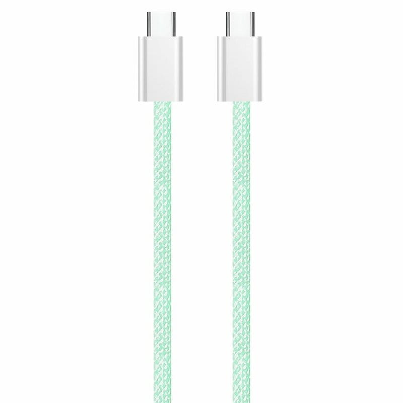 Кабель ColorWay USB Type-C + USB Type-C (M/M), 3.0 А, 1 м, Green (CW-CBPDCC061-G)