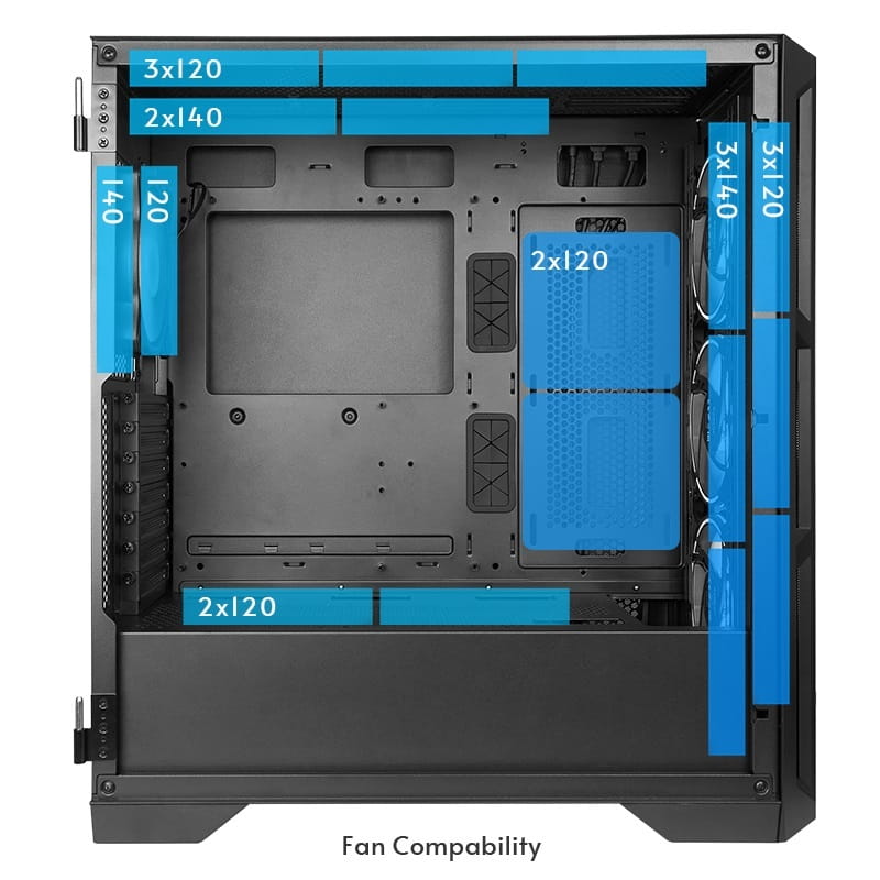 Корпус Chieftec Apex Black (GA-01B-TG-OP) Без БЖ