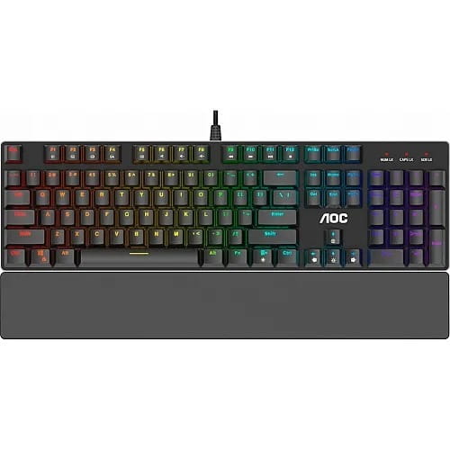 Клавiатура AOC GK500 Gaming RGB Black (GK500DR2R)