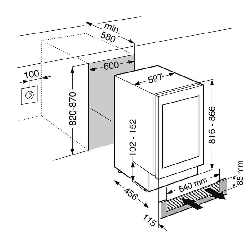 Вбудована винна шафа Liebherr UWTgb 1682