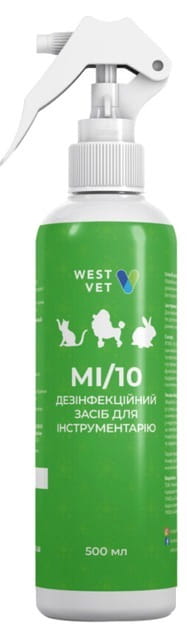 Спрей для дезінфекції грумерських інструментів West Vet МІ/10 500 мл (2700000018985)