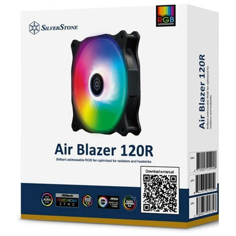 Ветилятор SilverStone Air Blazer 120R (SST-AB120R-ARGB), 120x120x85 мм, 4-pin