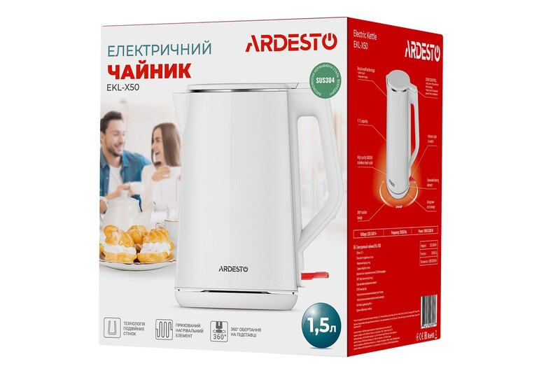 Електрочайник Ardesto EKL-X50