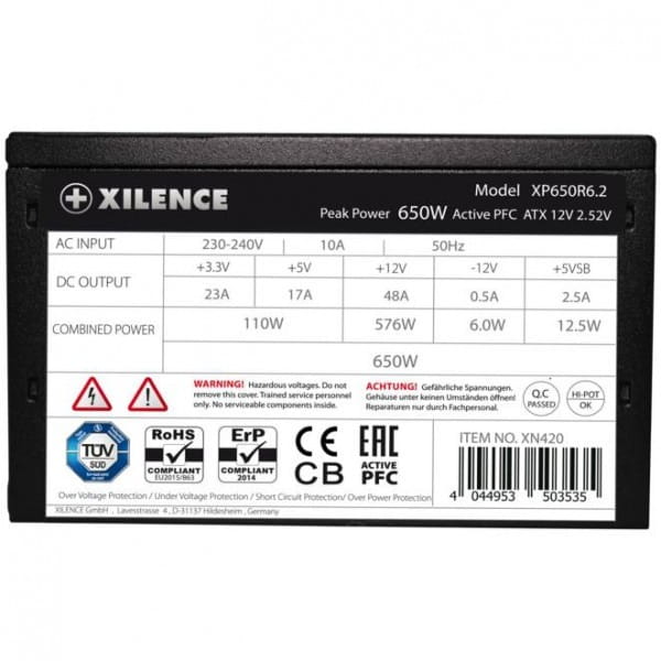 Блок живлення Xilence Performance C (XP650R6.2) 650W