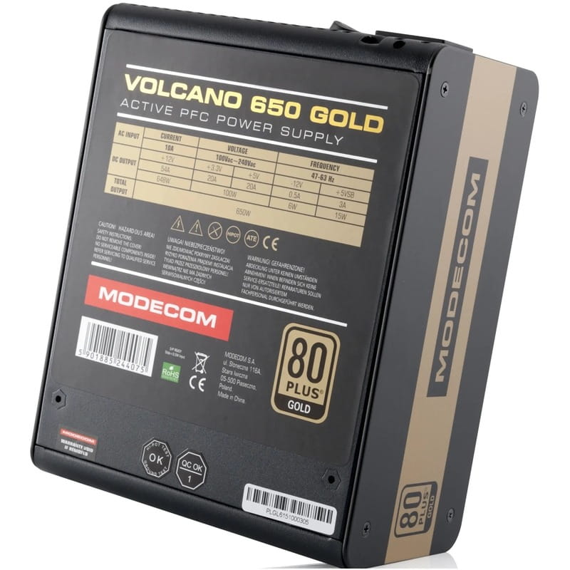 Блок живлення ModeCom Volcano ZAS-MC90-SM-650-ATX-VOLCA 650W