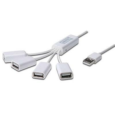 Концентратор USB2.0 Digitus DA-70216 White 4хUSB2.0