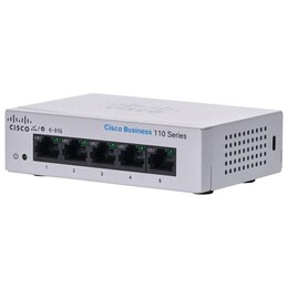 Коммутатор Cisco CBS110 Unmanaged 5-port GE, Desktop, Ext PS (CBS110-5T-D-EU)