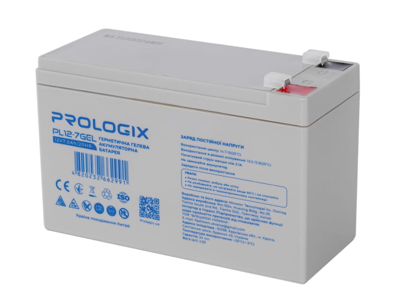 Акумуляторна батарея Prologix 12V 7AH (PL12-7GEL) GEL