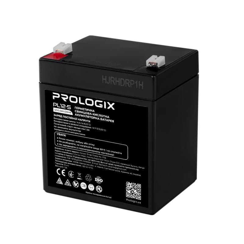 Аккумуляторная батарея Prologix 12V 5AH (PL12-5) AGM