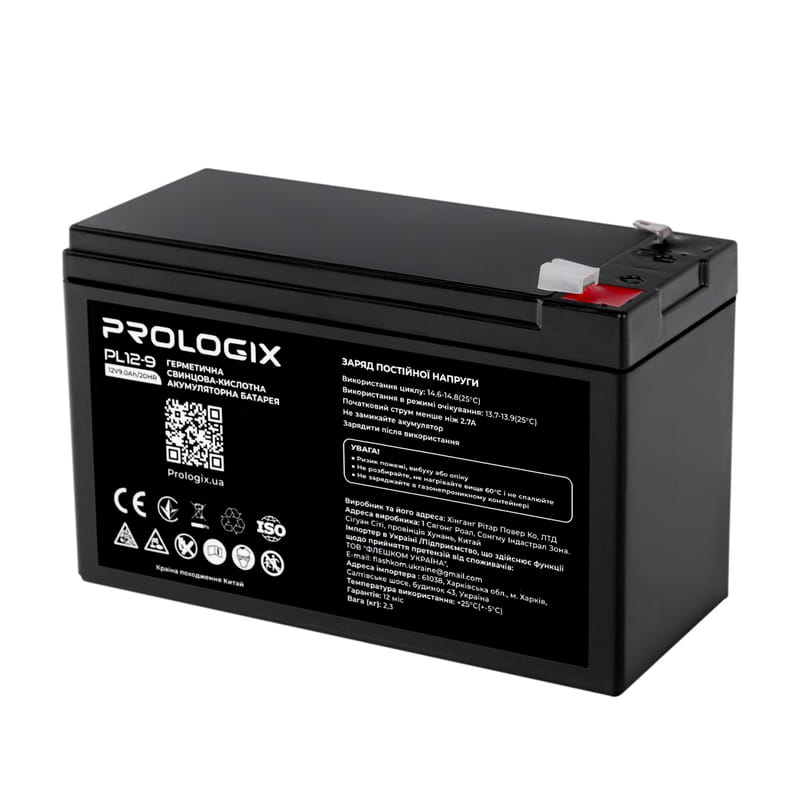 Акумуляторна батарея Prologix 12V 9AH (PL12-9) AGM