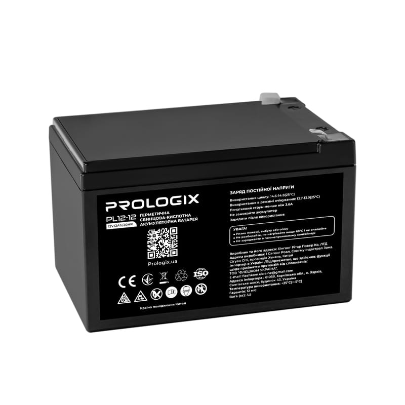 Аккумуляторная батарея Prologix 12V 12AH (PL12-12) AGM