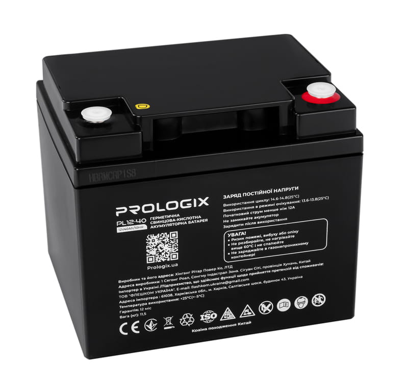 Аккумуляторная батарея Prologix 12V 40AH (PL12-40) AGM