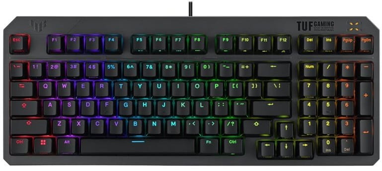 Клавиатура Asus TUF Gaming K3 Gen II Opti-Mech RGB 97key Switches ABS Black (90MP0390-BKMA00)