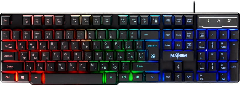 Клавиатура Defender Mayhem GK-360DL RGB Black (45362)