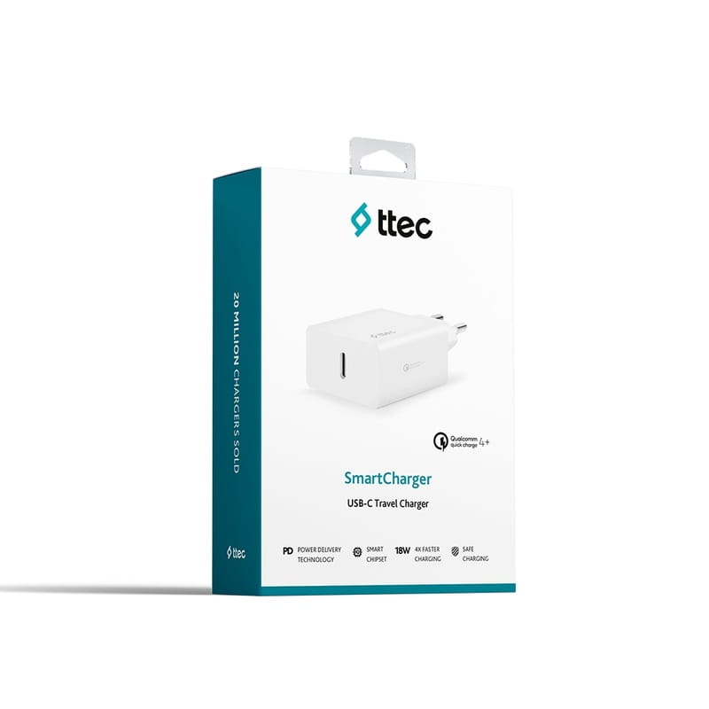 Сетевое зарядное устройство Ttec SmartCharger USB-C/Lightning /20Вт White (2SCS22BL)