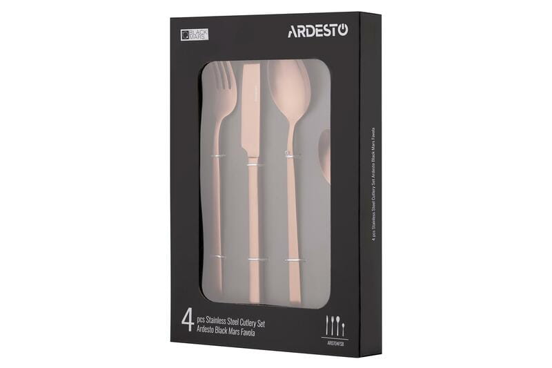 Набір столових приборів Ardesto Black Mars Favola 4 предмета (AR0704FSC)