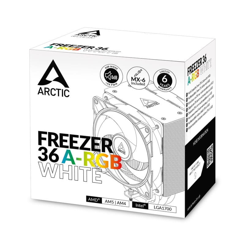 Кулер процессорный Arctic Freezer 36 A-RGB White (ACFRE00125A)