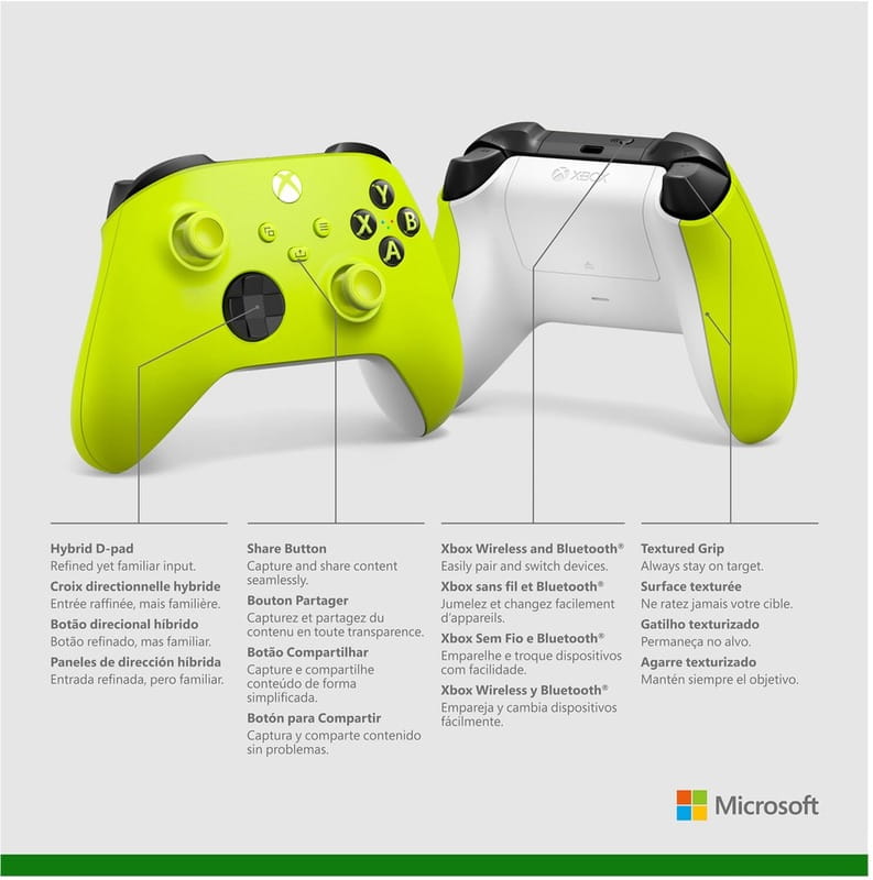 Геймпад Microsoft Xbox Wireless Controller Electric Volt (QAU-00022)