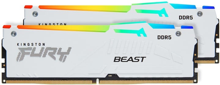 Модуль пам`ятi DDR5 2х16GB/5600 Kingston Fury Beast White RGB (KF556C36BWEK2-32)