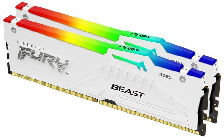 Модуль памяти DDR5 2х16GB/5600 Kingston Fury Beast White RGB (KF556C36BWEK2-32)