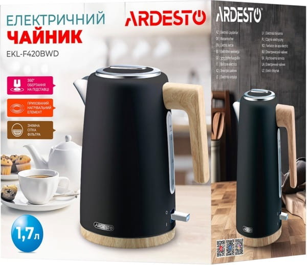 Електрочайник Ardesto EKL-F420BWD