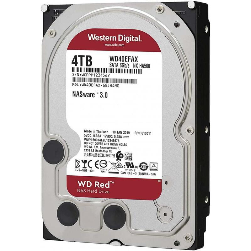 Накопитель HDD SATA 4.0TB WD Red 5400rpm 256MB (WD40EFAX)_Refurbished